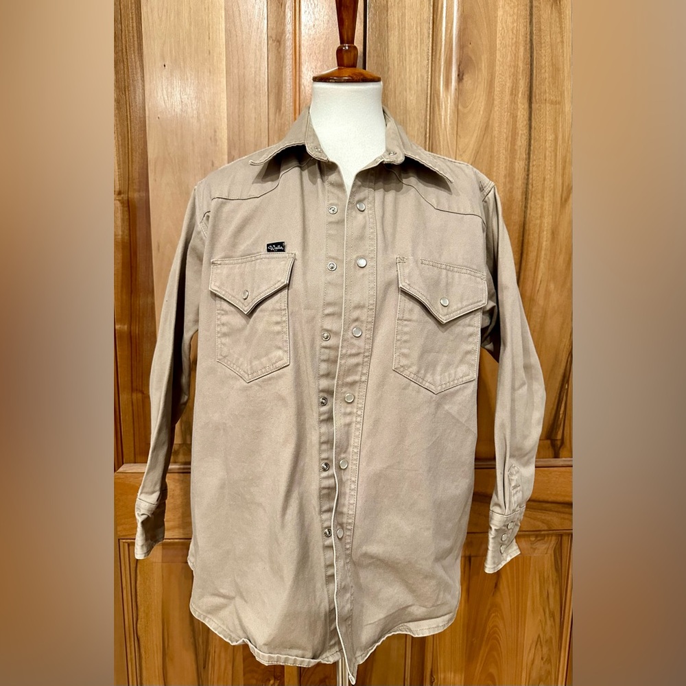 Walls - Thick Canvas Western-Cut Snap-Down Jac-Shirt, EUC 16 1/2 X-Long